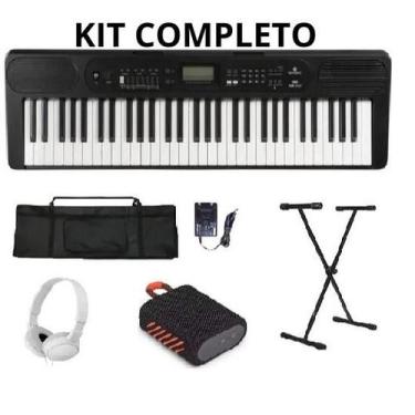 Imagem de Kit Teclado Musical Harmonics Ha500 61 Teclas SENSITIVAS