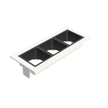 Imagem de Spot Embutir Linea Mr11 Triplo Branco / Preto - Moon