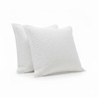 Imagem de Kit 2 Porta Travesseiro Matelado Microfibra - Branco - Campari Indústr