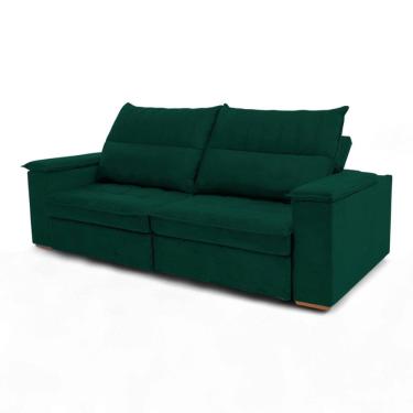 Imagem de Sofá Retrátil Reclinável Casal 2 Lugares 2,30m California Veludo - Loja Sheep