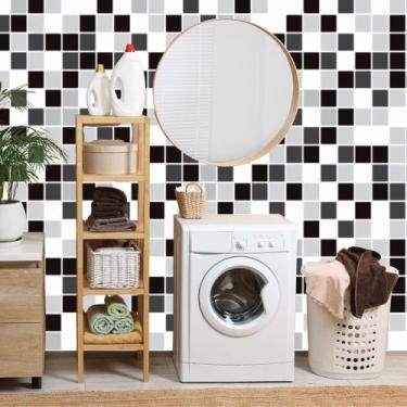 Imagem de Papel de Parede Adesivo Autocolante Decorativo Pastilha Mosaico 5 METR