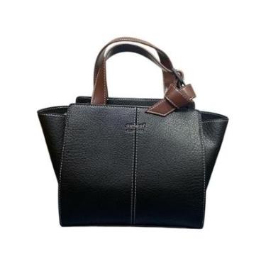 Imagem de Bolsa Feminina Colcci Tote Belt Alça Dupla Media Preto-Feminino