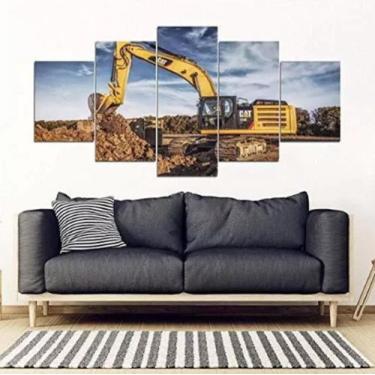 Imagem de quadros decorativos Trator Esteira Retro Escavadeira" - iron tech