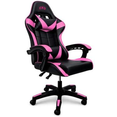 Imagem de Cadeira Gamer Ergonômica Reclinável com Almofadas Lombar e Cervical  m