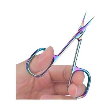 Imagem de Tesoura De Cutícula De Aço Inoxidável Com Ponta Curva E Lâmina Fina, C