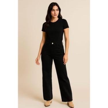 Imagem de Calça Feminina Jeans Tex Jeans Wid Leg Black - Estilo e Conforto-Masculino