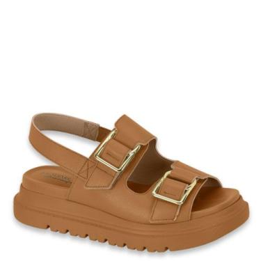 Imagem de Sandália Feminina Flatform Fivela Conforto Modare 7200.102 - Camel Nap