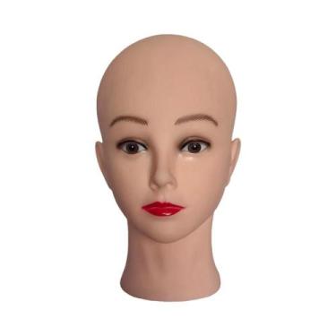 Imagem de Manequim Profissional Careca Para Maquiagem E Cabeleireiro, Suporte Pa