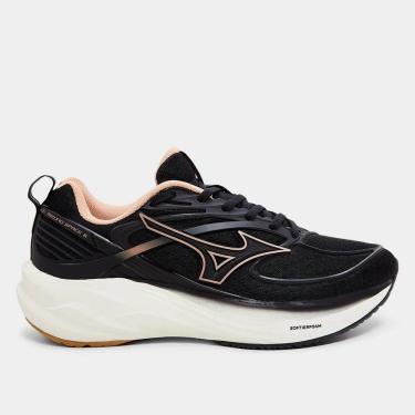 Imagem de Tênis Mizuno Space 6 - Feminino - Preto-Rosa