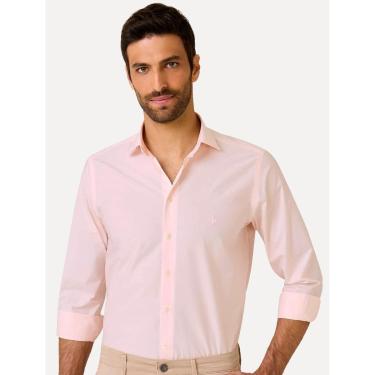 Imagem de Camisa Dudalina Masculina Comfort Tricoline Lisa Rosa-Masculino