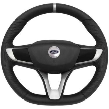 Imagem de Volante Esportivo Escort Hobby 87 a 92 Ford + Cubo - Poliparts, Prata