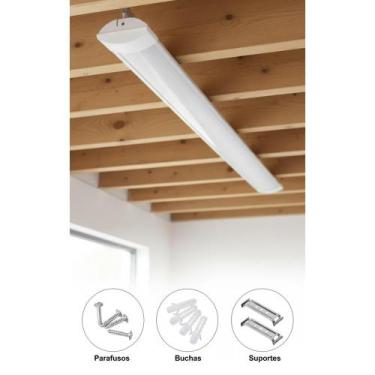 Imagem de 2x Plafon LED 60cm 20W Branco Frio Sobrepor Teto Parede - Congratulati
