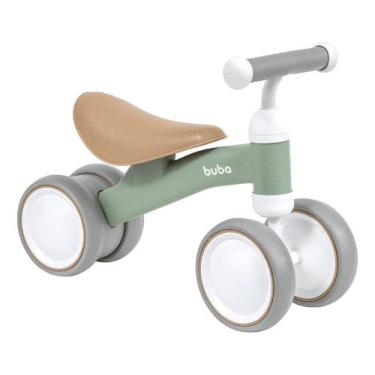 Imagem de Bicicleta De Equilíbrio 4 Rodas Buba Retro Sem Pedal Verde