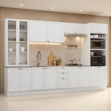 Imagem de Armário de Cozinha Completa 340 cm Branco Vik Madesa 01, Branco