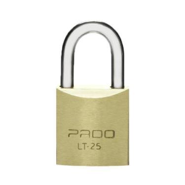Imagem de Cadeado Pado E-25 25 Mm Latão Maciço Inoxidável Com Disco De Segurança