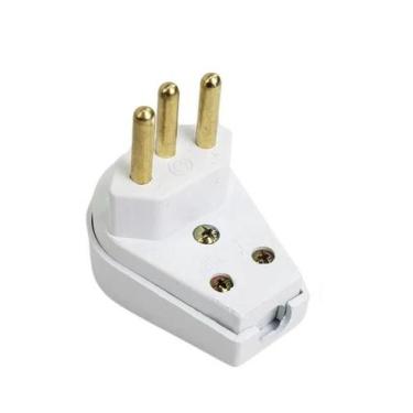 Imagem de Plugue macho prensa cabo gigante 3p 20a 250v branco  ilumi 1440