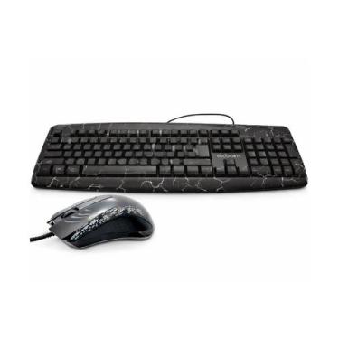 Imagem de Kit teclado mouse gamer usb pc luminado led rgb bk-g600 exbom