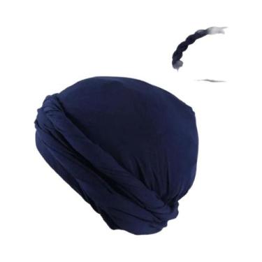Imagem de Turbante Masculino Vintage De Cetim Modal Elástico Para Cabelo/Acessór