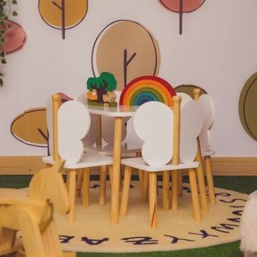 Imagem de Conjunto para Quarto Infantil 1 Mesa 4 Cadeiras Hora de Brincar Divicar