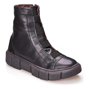 Imagem de Bota Coturno  Couro Cano Médio Frontal-Feminino