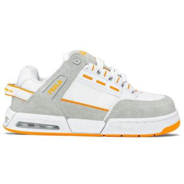 Imagem de Tênis Tesla Unissex Camurça Coil Delux White Orange  Branco, Branco, 3