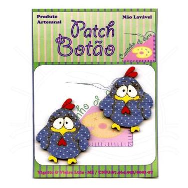 Imagem de Botton Patch Galinha Azul 2409 - 2 Unid - Cantinho da Arte