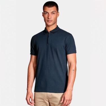 Imagem de Camisa Polo Aramis Piquet Zip Pr26 Marinho Masculino, G