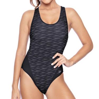 Imagem de Maiô Racer Feminino Open Boomerang 029860 Speedo, M, Preto