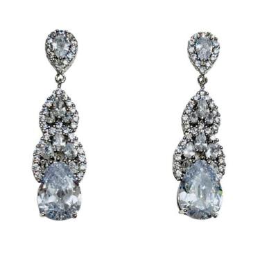 Imagem de Brinco Luxo Gota Cristal - Carlitos Joias