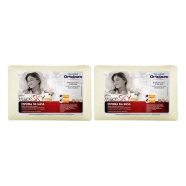 Imagem de Travesseiro Viscoelástico Visco Slim 2 Unidades p/Fronha 38x58cm (Tama