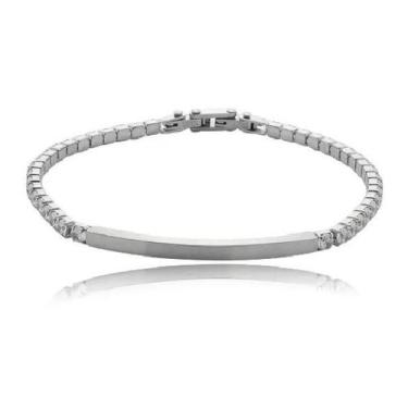Imagem de Bracelete Riviera Steel 19 cm Aço Zircônia - Ivan Joias