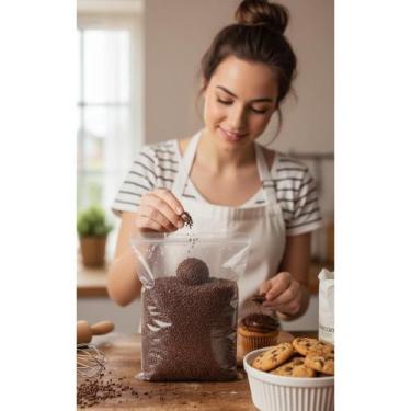 Imagem de Granulado Chocolate Premium 1kg  Decore Sobremesas Incrívei - Congratu