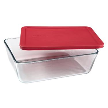 Imagem de Pyrex Simply Store Prato retangular de vidro para armazenamento de alimentos com 11 xícaras