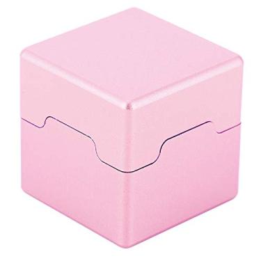 Imagem de 01 Suporte de giz, leve e portátil de alumínio, mini com tampa removível para tacos de bilhar e giz de sinuca, para amantes de bilhar (ouro rosa)