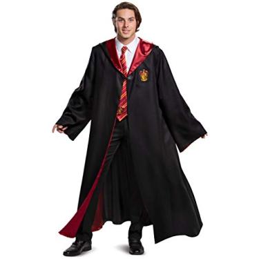 Imagem de Disguise Roupão Harry Potter Grifinória Prestígio Acessório de Fantasia Adulto, Preto e vermelho, Medium (38-40)