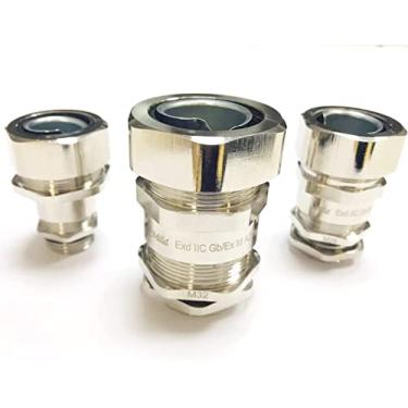 Imagem de Mangueira de tubulação ondulada flexível de latão com trava dupla integrada para cabo conector de proteção de fio para tubo (M25 vs ¢13)