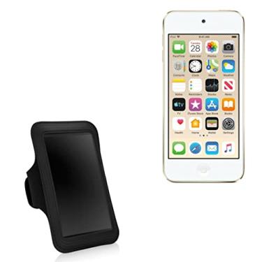 Imagem de BoxWave Capa para Apple iPod Touch (7ª geração 2019) (capa da BoxWave) – Braçadeira esportiva, braçadeira ajustável para treino e corrida para Apple iPod Touch (7ª geração 2019) – Jet Black