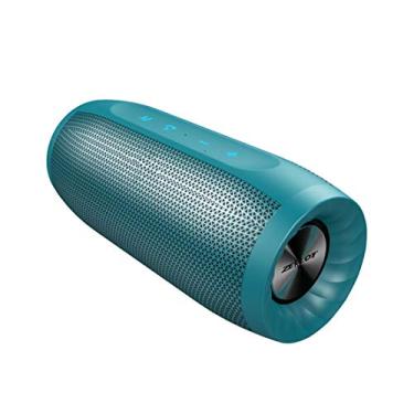 Imagem de HIOD Alto-falante Bluetooth portátil externo à prova d'água sem fio alto-falante Bluetooth alcance de 10 m Carregue o microfone embutido para viagens em família, azul