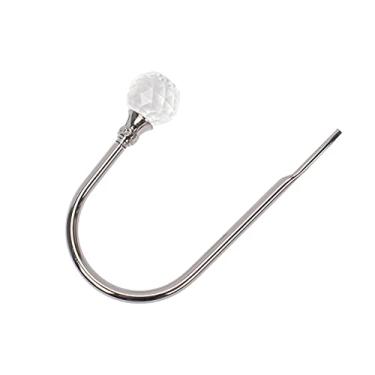 Imagem de Suporte de cortina de cristal/pérola grande gancho de amarração suporte de borla suporte de parede cabide de quarto decoração cortina gancho, preto, 1 peça