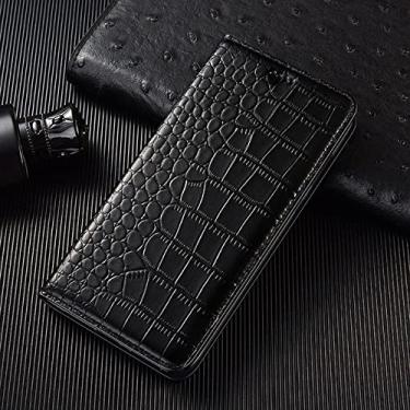 Imagem de Capa de telefone flip de textura de crocodilo deluxe para iphone 5 5s 6 6s 7 8 plus para iphone x xs xr 11 12 13 pro max mini se 2020, preto, para iphone 13