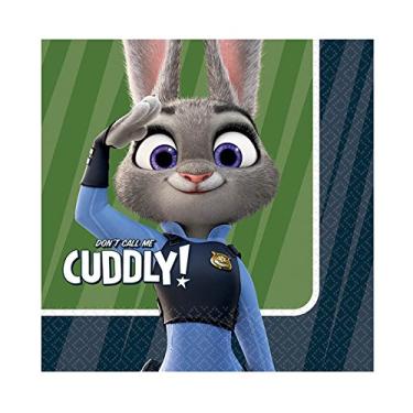 Imagem de (Pack of 16, Blue/Gray/Green) - amscan Zootopia Small Napkins (16ct)