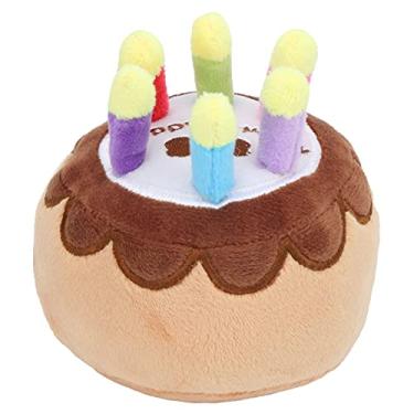 Imagem de Brinquedo de bolo de vela de aniversário para animais de estimação, brinquedo em forma de cupcake para cães macio requintado para animais de estimação