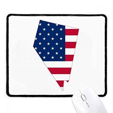 Imagem de Nevada America Map Stars Tripes Flag Shape Mousepad Tapete de borracha para jogos