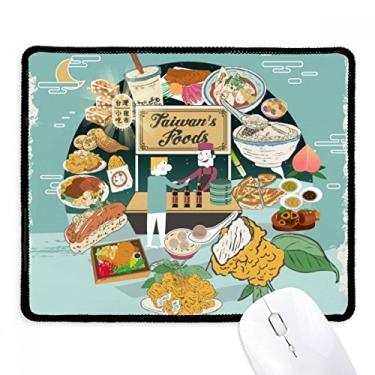 Imagem de Tapete de borracha para jogos Taiwan Travel Night Market Snake Mousepad com borda costurada