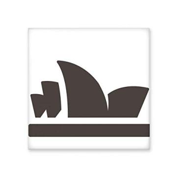 Imagem de Azulejo de cerâmica brilhante da casa de ópera de Sydney da Austrália, marco da cidade vitrificada