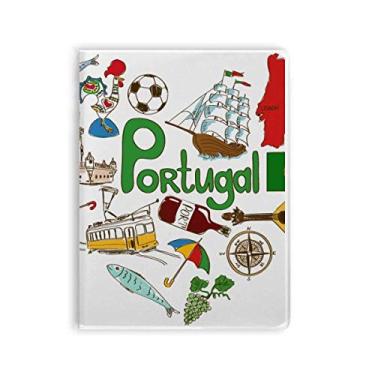 Imagem de Diário de Portugal Love Heart Landscap com a bandeira nacional capa macia