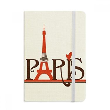 Imagem de Caderno da Torre Eiffel Paris França Country Culture oficial de tecido capa dura clássico diário