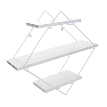 Imagem de Prateleira Decorativa Losango, Metaltru, Branco com Branco