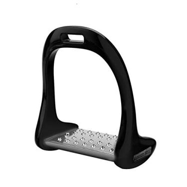 Imagem de Estribos de segurança, estribos para hipismo, estribos flexíveis para equitação (preto)