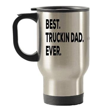 Imagem de Caneca isolada Best Truckin Dad Ever Travel – Presente divertido – Para uma ideia de presente – Adicionar ao conjunto de caixas de presente – e Natal